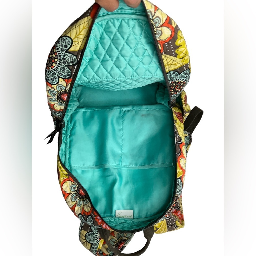 Vera Bradley Laptop backpack in Flower Shower pattern - Picture 3 of 8